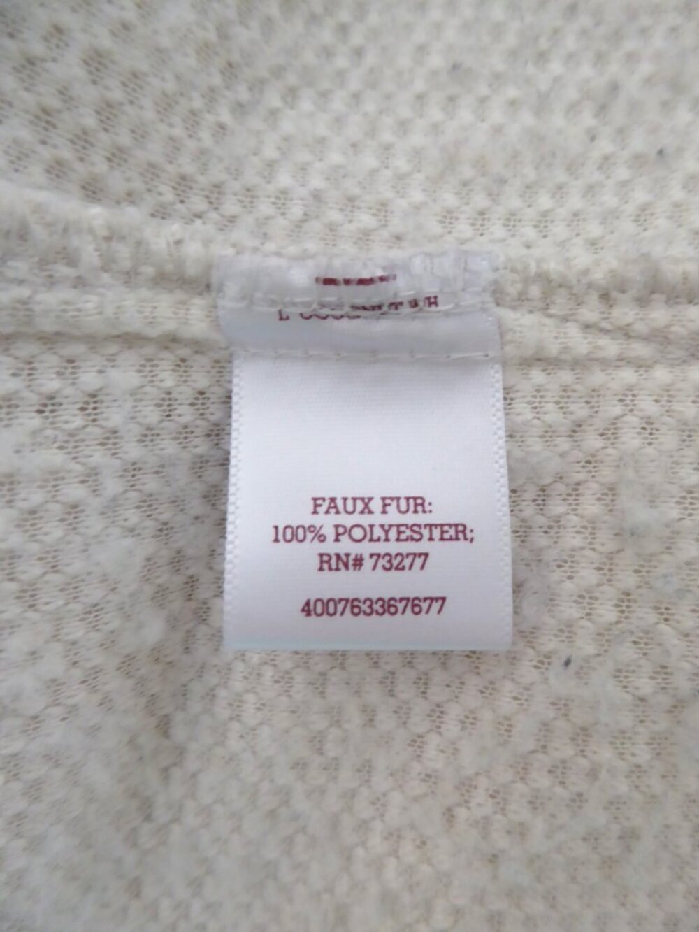AMERICAN SO SOFTEST SHERPA LONG SLEEVE HOODED FULL ZIP JACKET WHITE BLACK LARGE - Picture 9 of 15